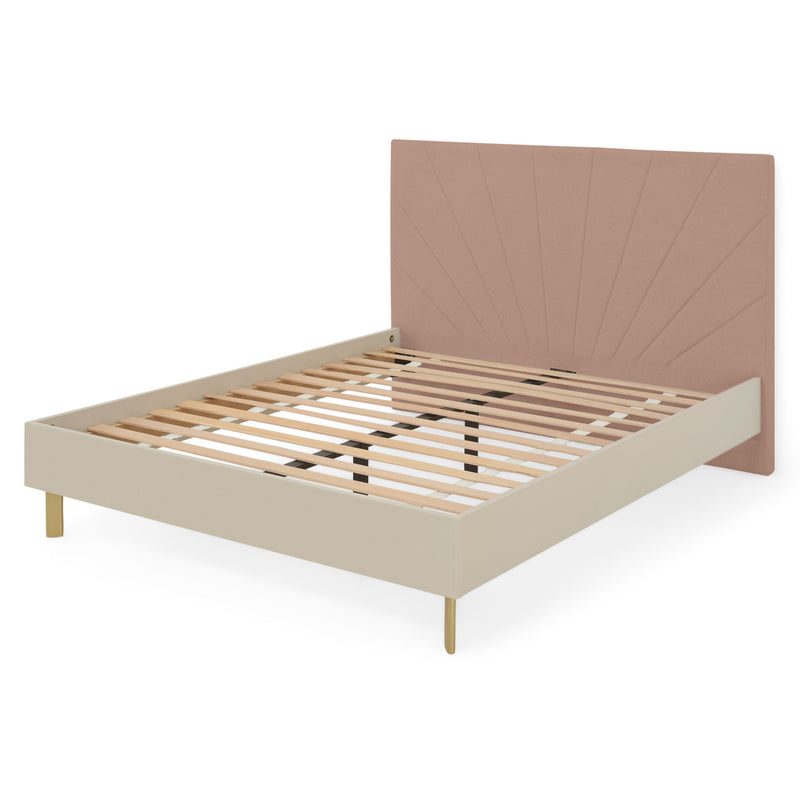 RING Pat cu tăblie tapițată 160x200cm, somieră inclusă