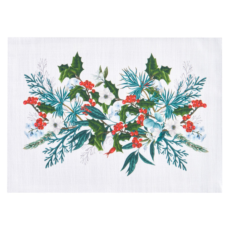 WINTER FLOWERS Set 6 suporturi farfurie