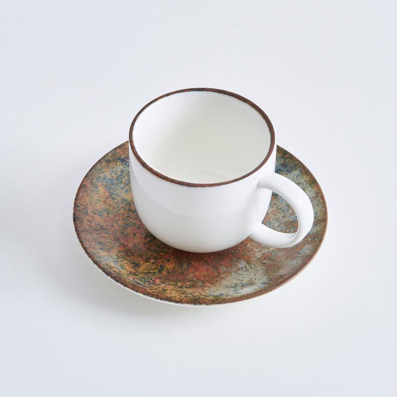 TUSCANY Set ceșcuță și farfurioară, porțelan, 210ml