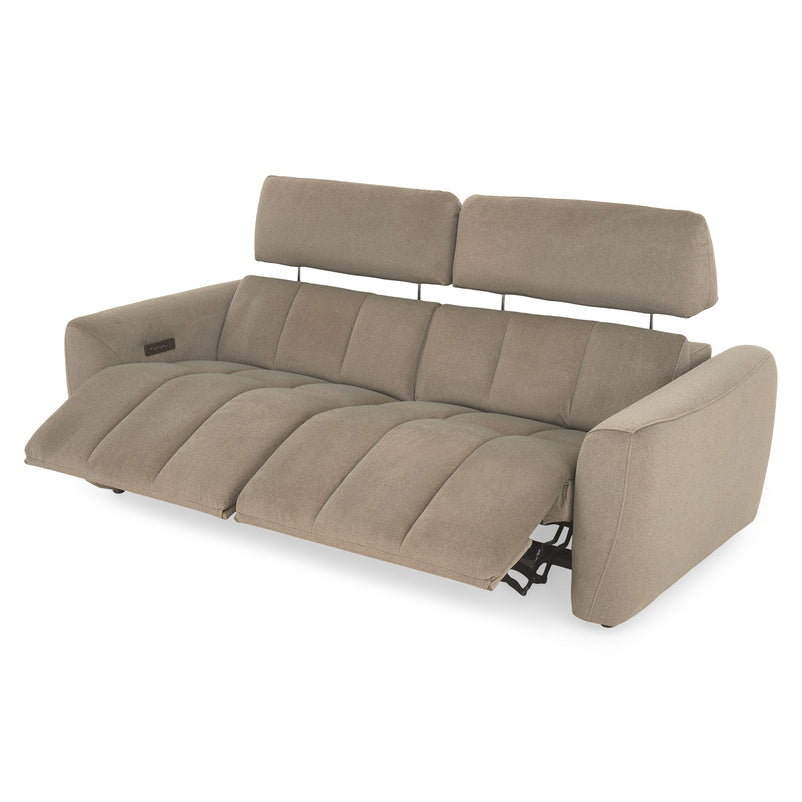 WISNER Canapea 3 locuri, 2 reclinere electrice, mecanism electric tetiere, stofă