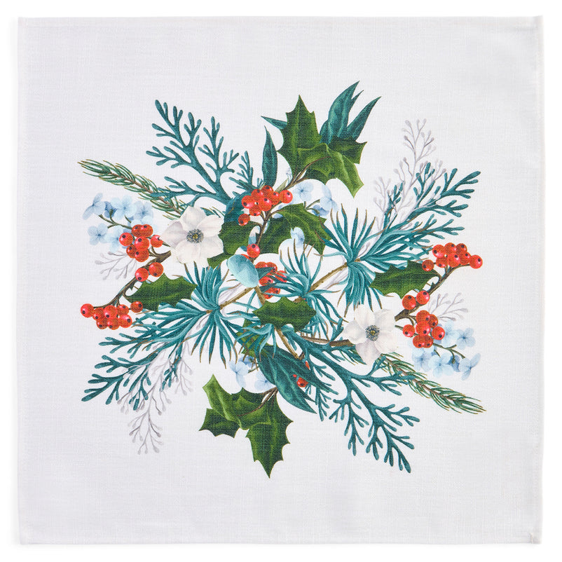 WINTER FLOWERS Set 6 șervețele masă