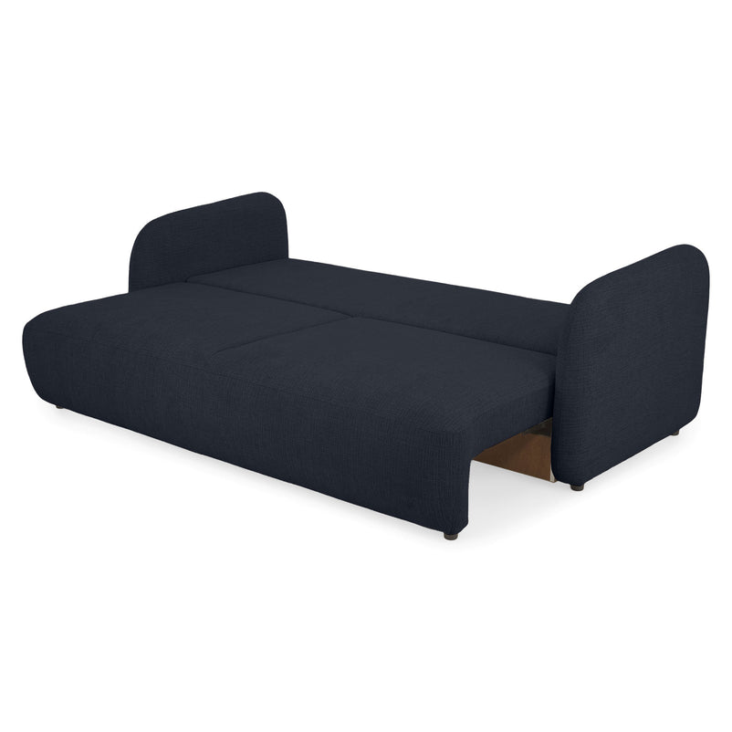 LUNEL Canapea extensibilă, 2 locuri, ladă depozitare, stofă