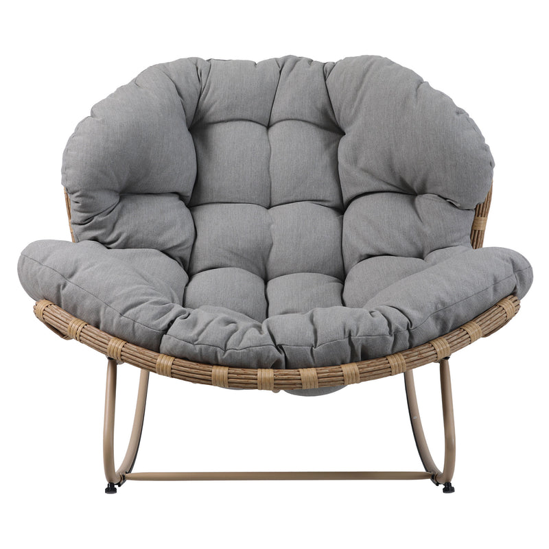 MINSK Set mobilier terasă/grădină, 2 fotolii balansoar și măsuță