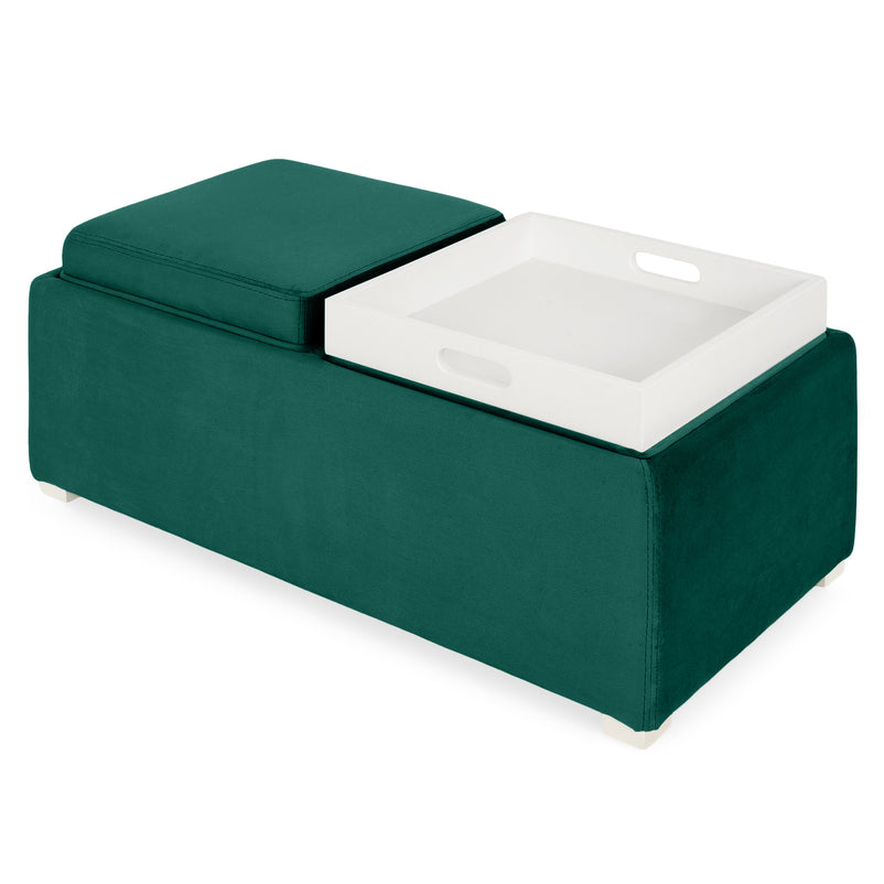 CUBIX Banchetă cu spațiu depozitare, stofă