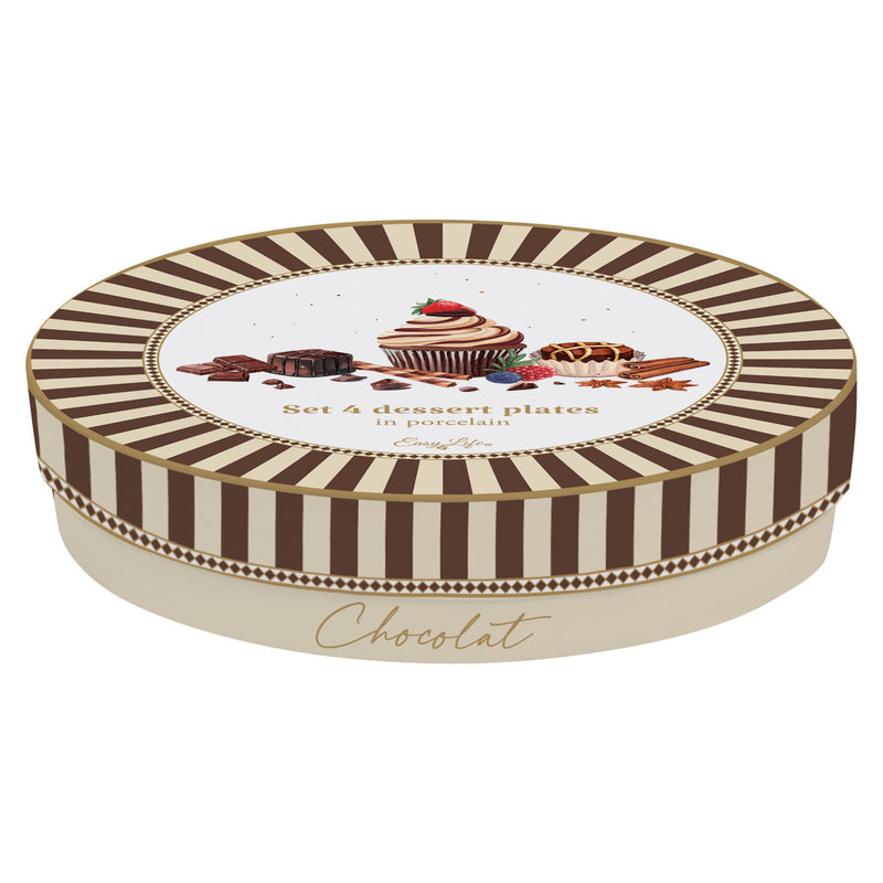 SWEET MOMENTS Set 4 farfurii desert, porțelan, D.19cm