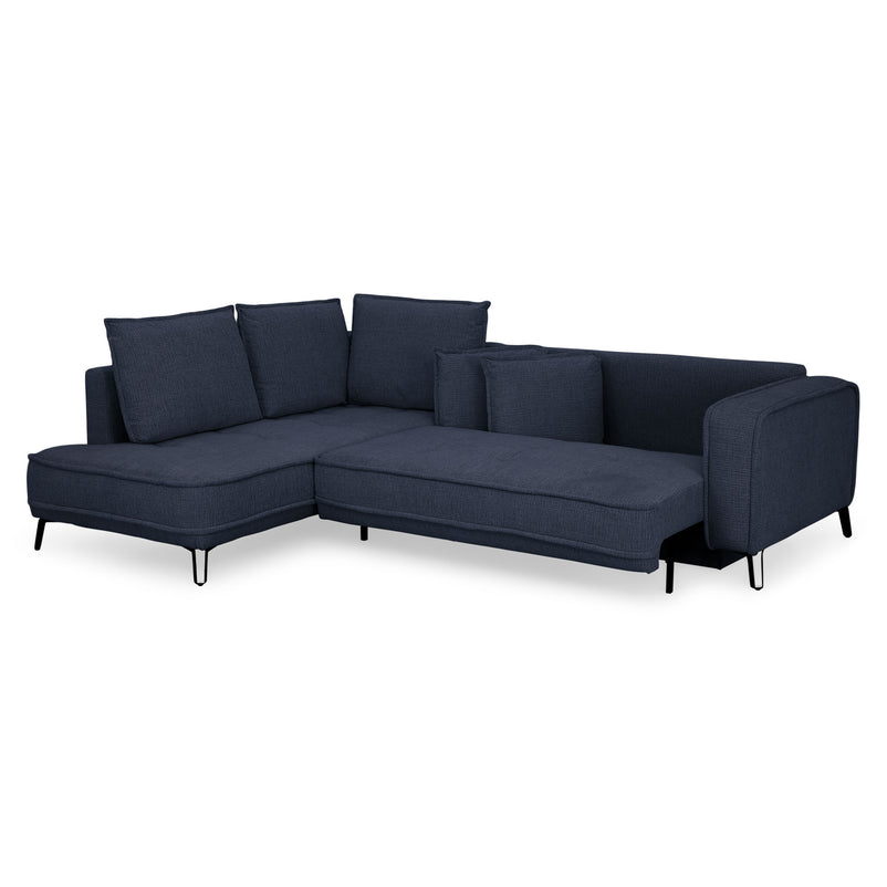 CHOLET Colțar extensibil, șezlong stânga/dreapta, ladă depozitare, stofă