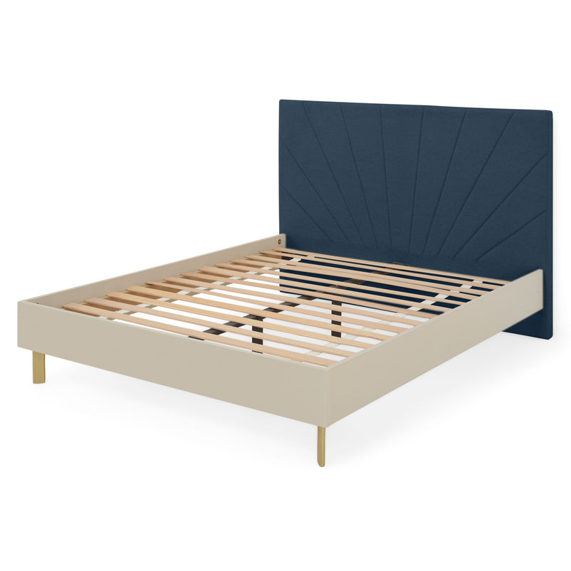 RING Pat cu tăblie tapițată 160x200cm, somieră inclusă