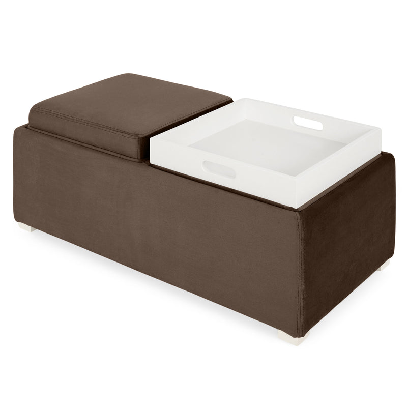 CUBIX Banchetă cu spațiu depozitare, stofă