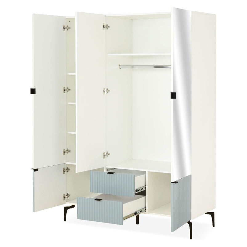 WAVE Dulap copii, 5 uși, 2 sertare