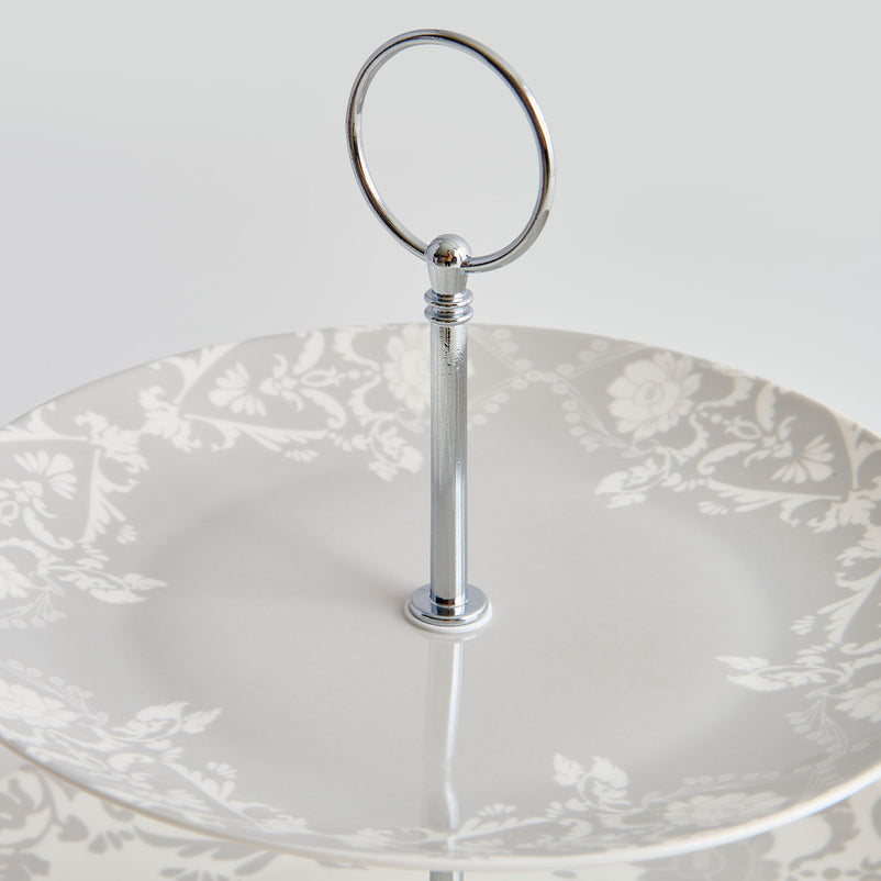 TIFFANY Platou supraetajat, porțelan, D.20/26cm