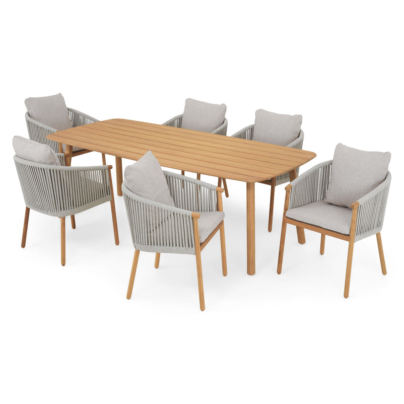 LOLA Set mobilier terasă/grădină, 6 scaune și masă