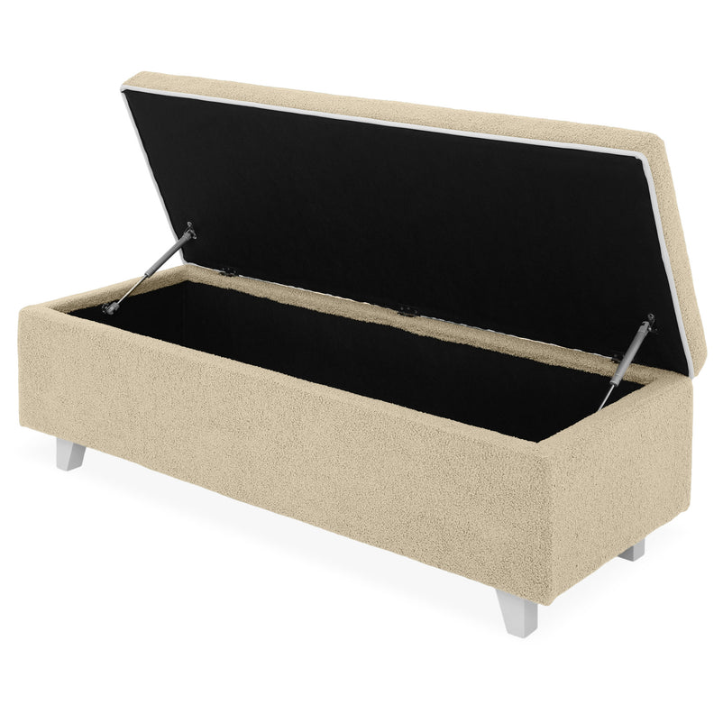 KOLLE Banchetă, ladă depozitare inclusă, stofă