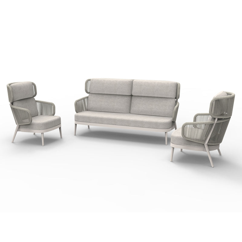 BILBAO Set mobilier terasă/grădină, 2 fotolii și canapea