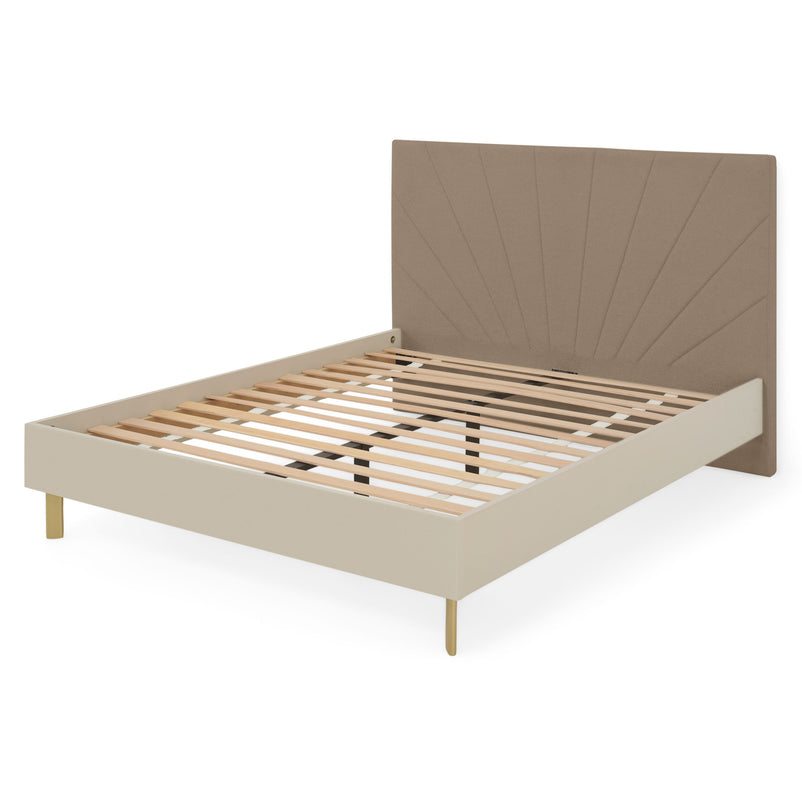 RING Pat cu tăblie tapițată 160x200cm, somieră inclusă