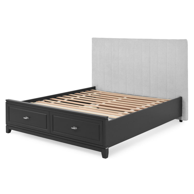 JACKSON Pat tapițat, 180x200cm, somieră și 2 sertare incluse