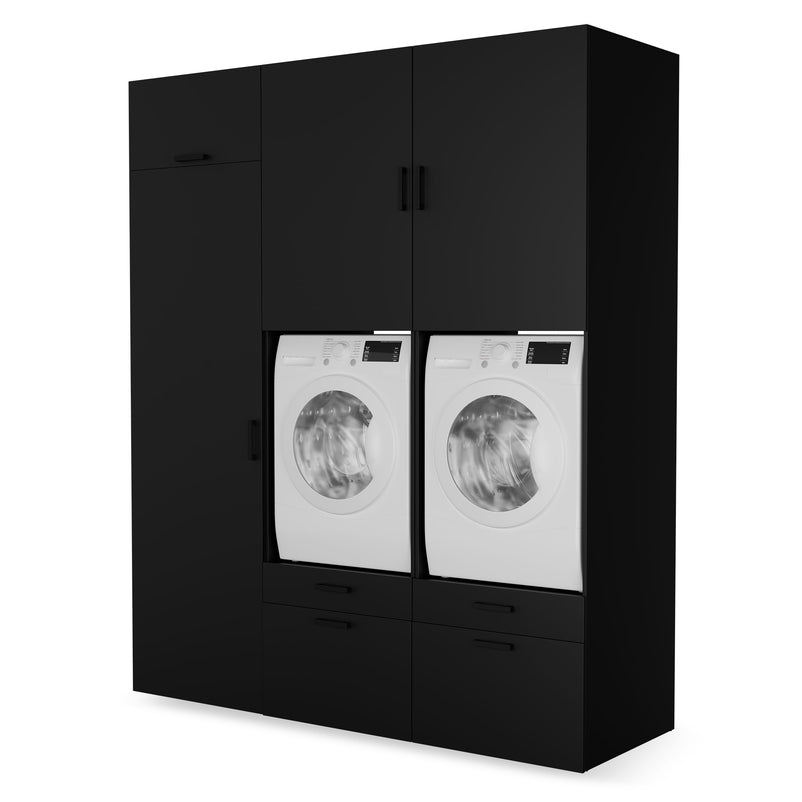 WASH&STORE Set mobilier baie, 6 dulapuri depozitat mașina spălat/uscător