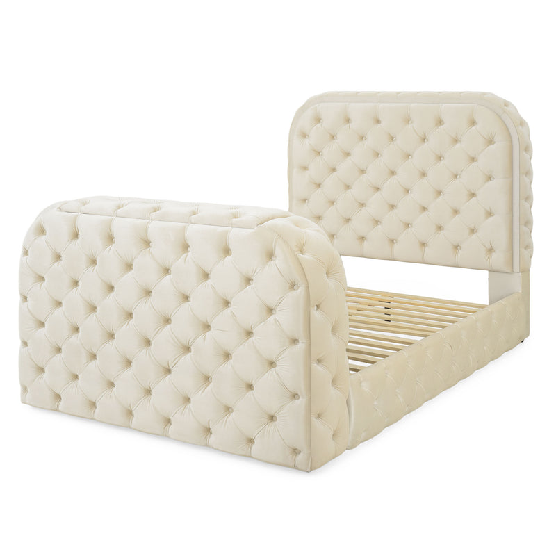 CLERMONT Pat tapițat, șemineu, spațiu TV, LED, somieră incluse