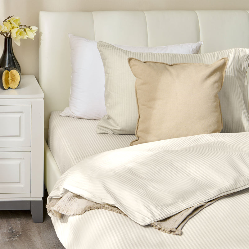 SATIN STRIPE Set așternut 3 piese, 140x220cm