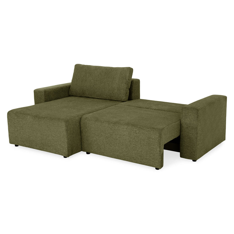 FRIDO Colțar extensibil, șezlong interschimbabil, ladă depozitare, stofă