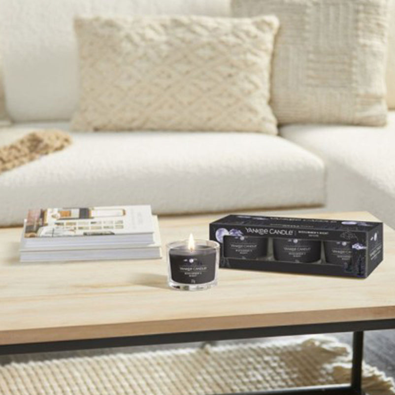 MIDSUMMERS NIGHT Set 3 lumânări parfumate mini