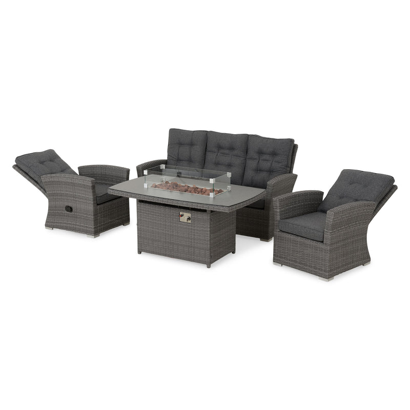 MARACAY Set mobilier terasă/grădină, 2 fotolii, canapea și masă