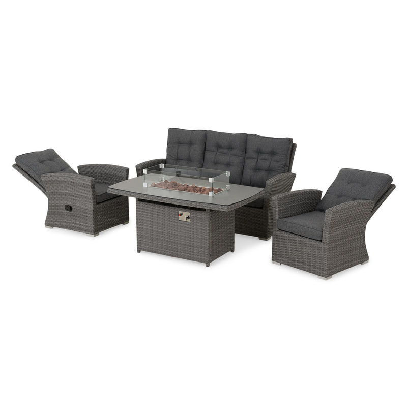 MARACAY Set mobilier terasă/grădină, 2 fotolii, canapea și masă