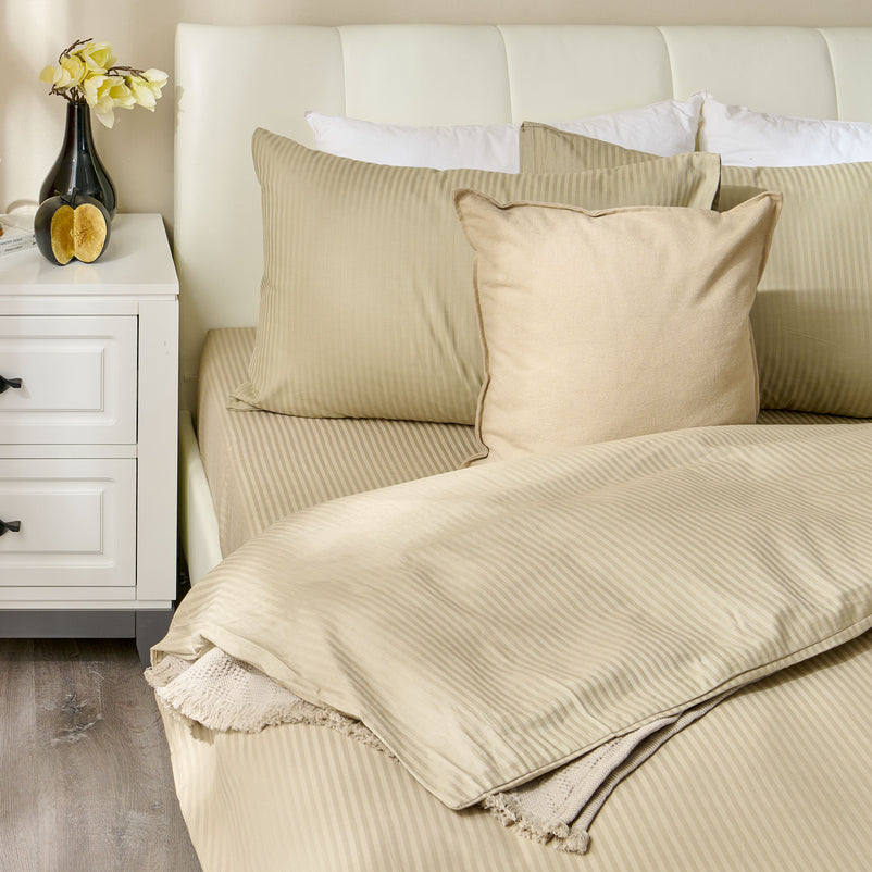 SATIN STRIPE Set așternut 4 piese, 200x220cm