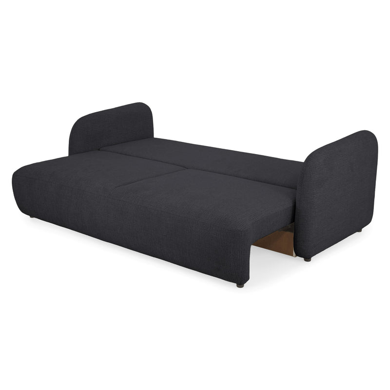 LUNEL Canapea extensibilă, 3 locuri, ladă depozitare, stofă