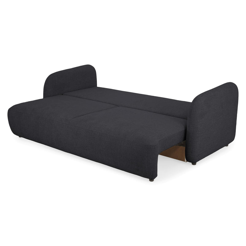 LUNEL Canapea extensibilă, 2 locuri, ladă depozitare, stofă