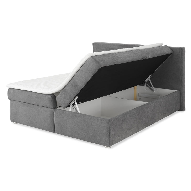 GRETE Pat tapițat boxspring, 160x200cm, saltea inclusă