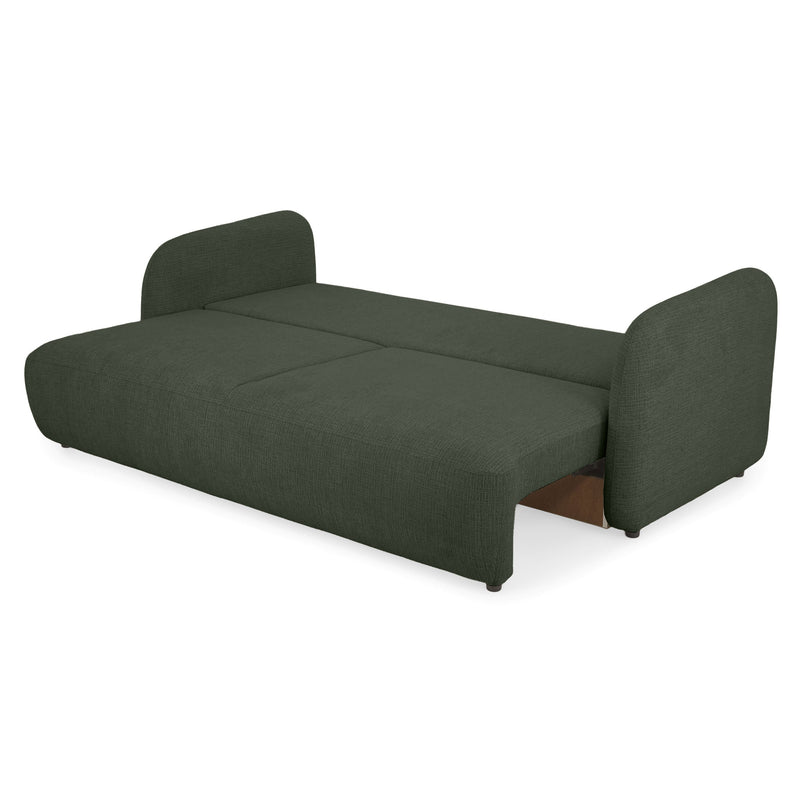 LUNEL Canapea extensibilă, 2 locuri, ladă depozitare, stofă