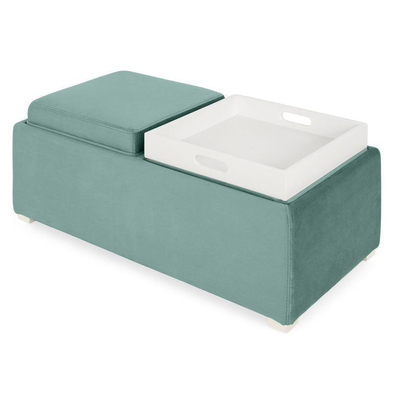 CUBIX Banchetă cu spațiu depozitare, stofă