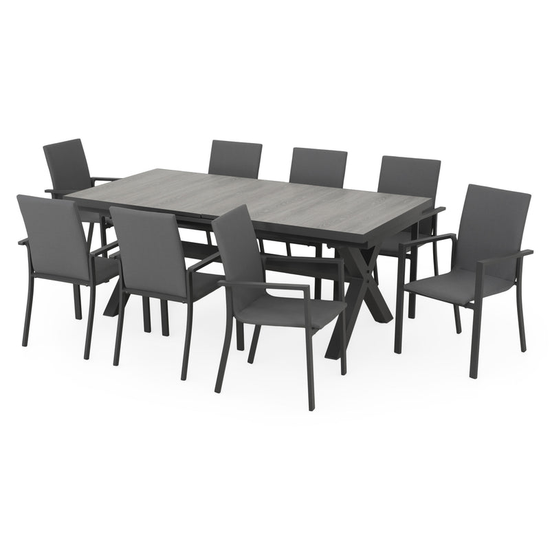 TUSCANY/SULTAN Set mobilier terasă/grădină, 8 scaune și masă extensibilă