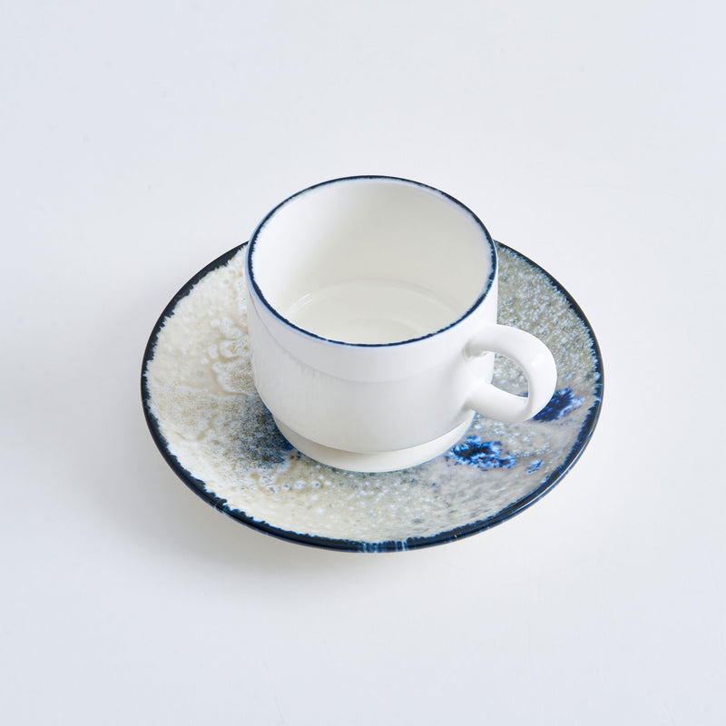 ALASKA Set ceșcuță și farfurioară, porțelan, 210ml