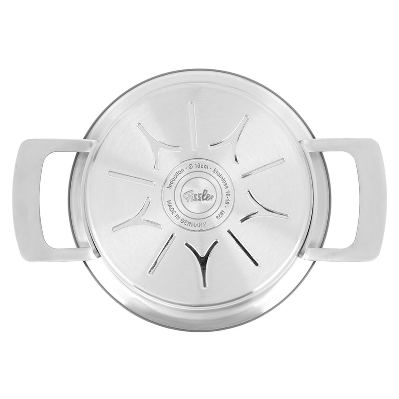 PHI Oală cu mânere și capac, inox, D.16cm