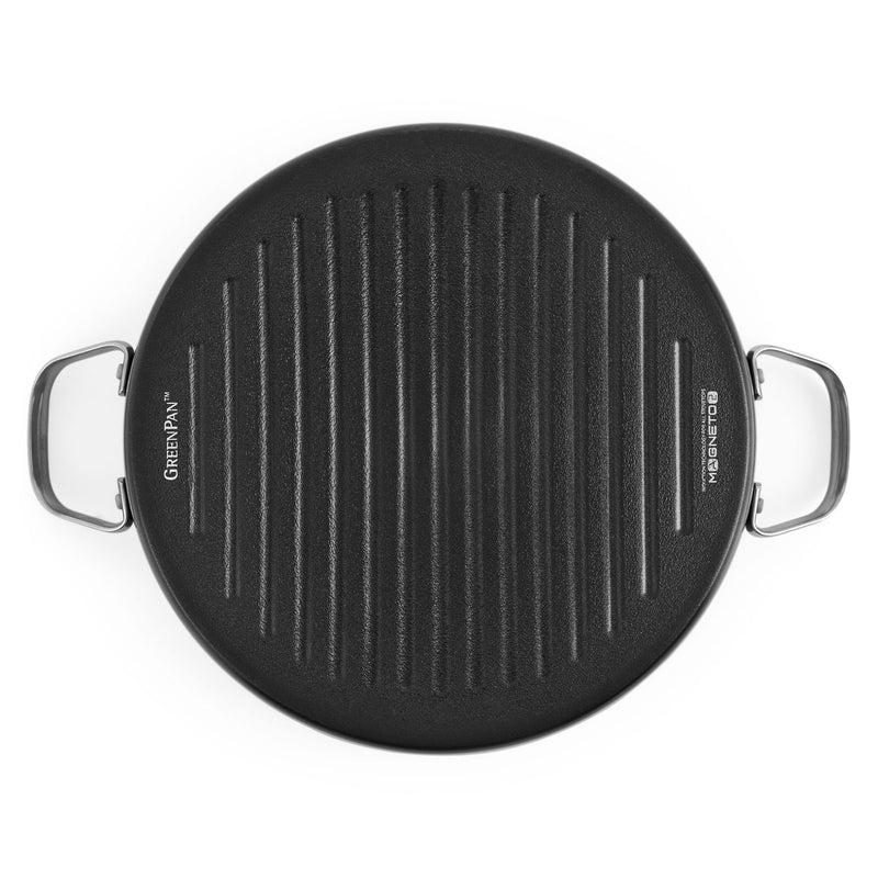ESSENTIALS Tigaie grill, aluminiu, D.28cm