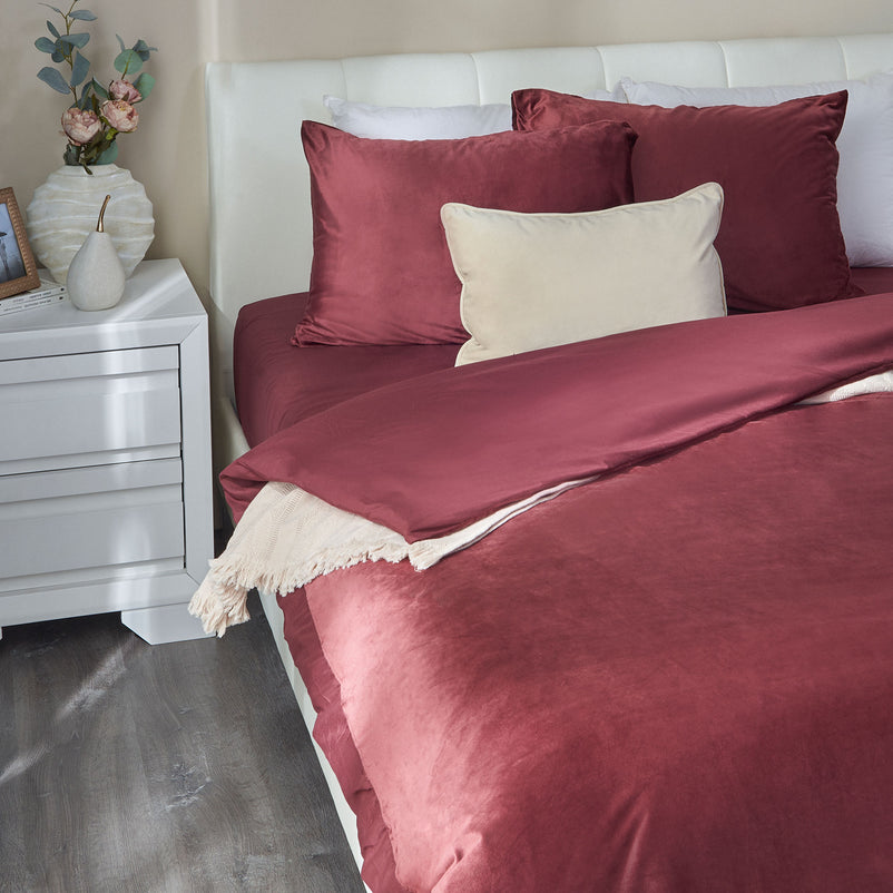 UNI VELVET Set așternut 4 piese, 200x220cm