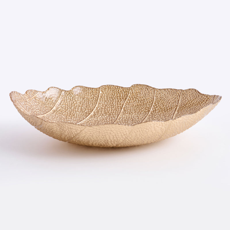ASH LEAF Platou, sticlă, L.42cm