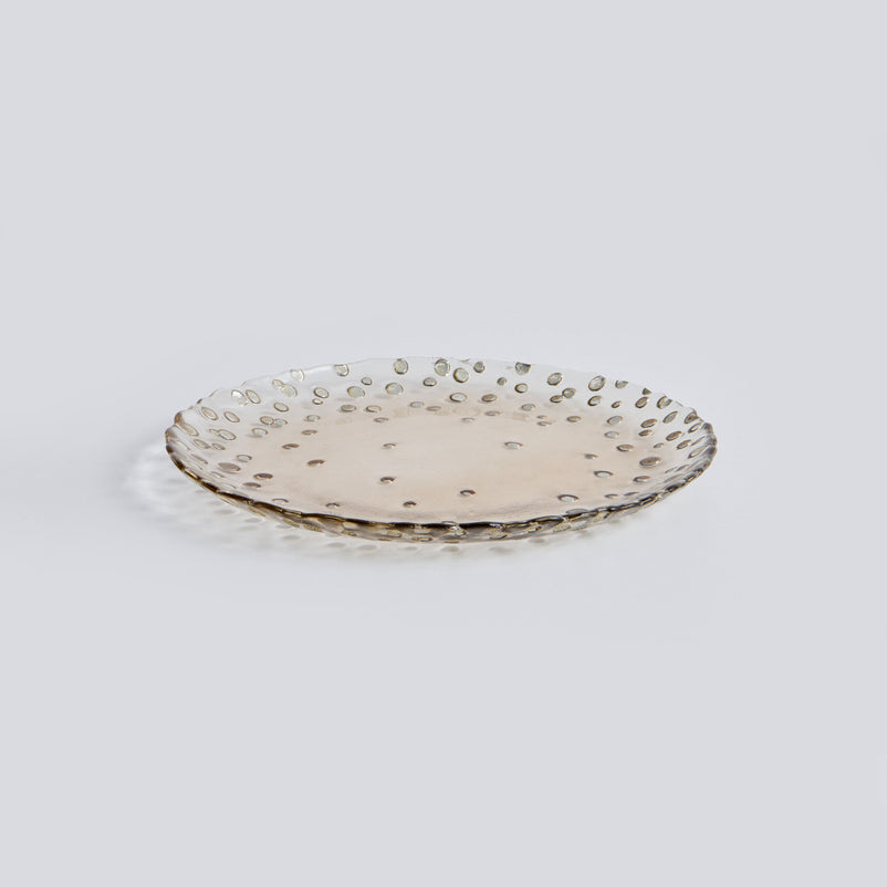 CONFETTI Farfurie aperitiv, sticlă, D.21cm