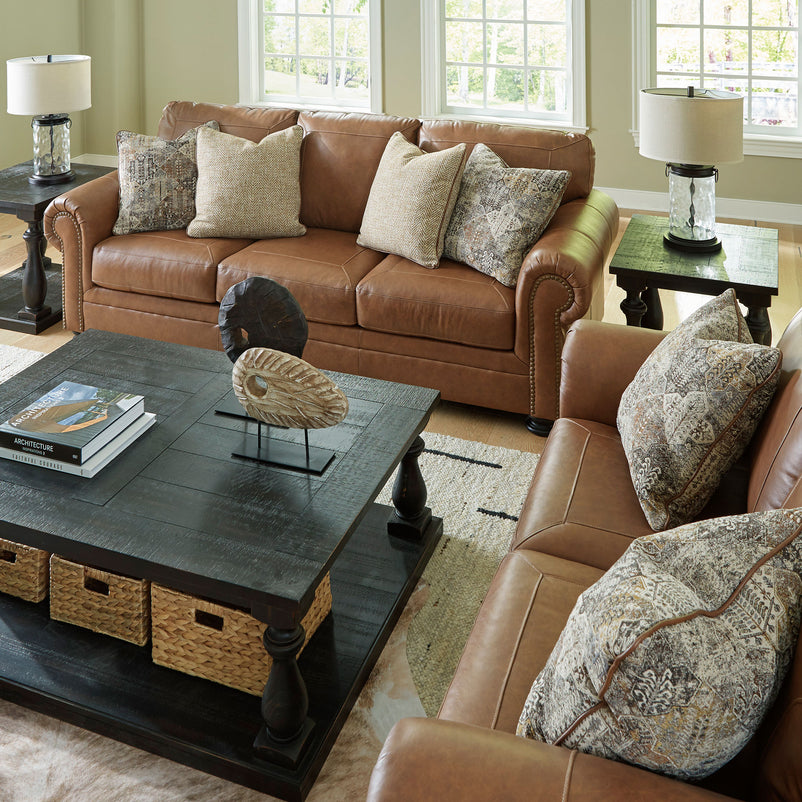 AGNESE Canapea 3 locuri, 4 perne decorative incluse, piele