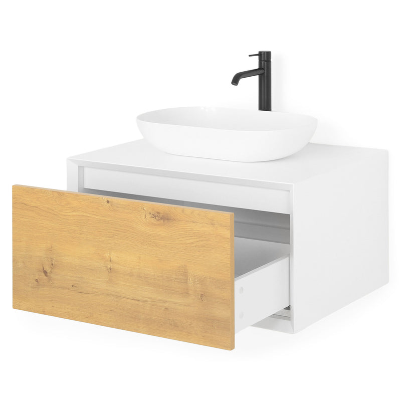 FIONA Set mobilier baie, mască lavoar, oglindă LED și lavoar