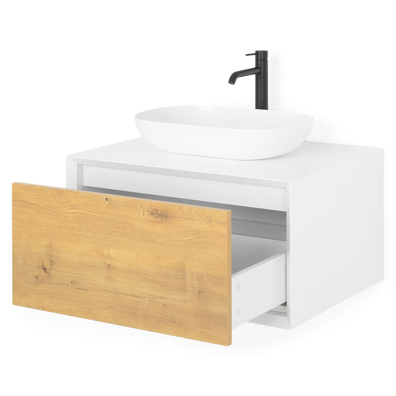 FIONA Set mobilier baie, mască lavoar, oglindă LED și lavoar