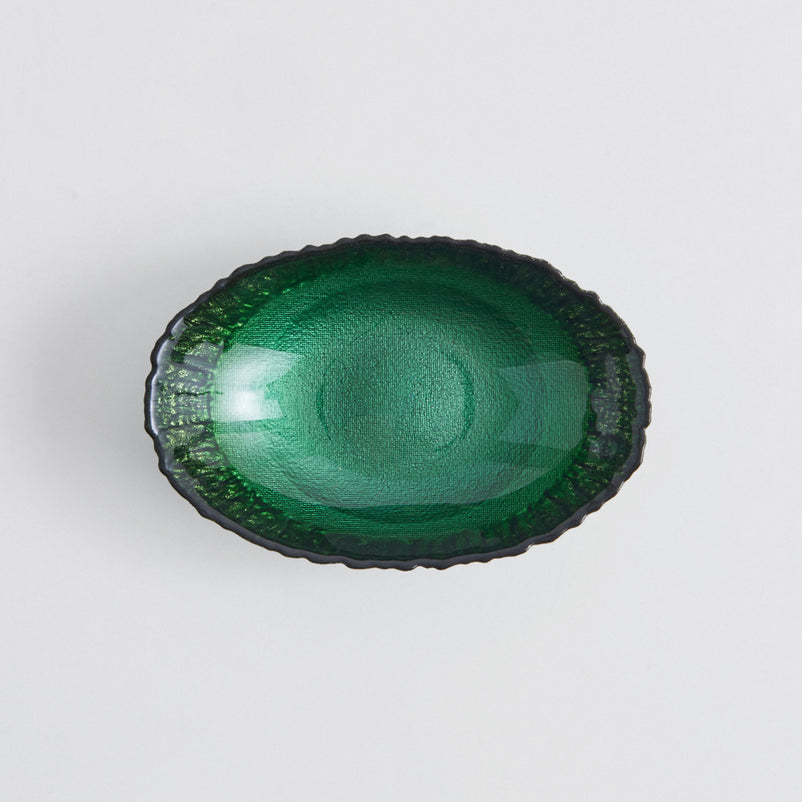 DENIZ Bol decorativ, sticlă, L.22cm