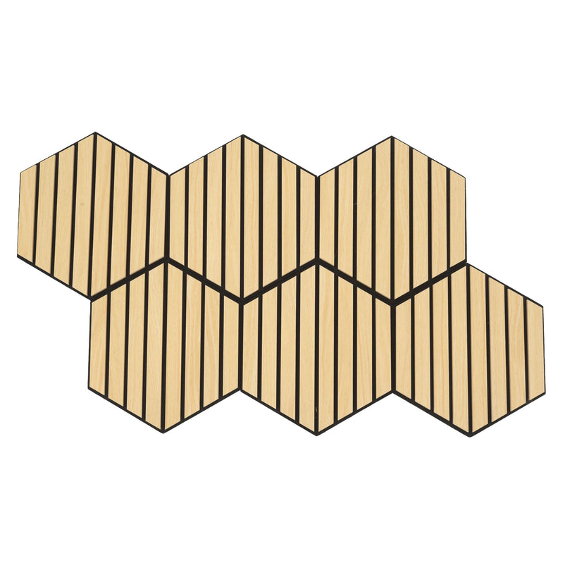 DECORIF Set 6 panouri decorative acustice hexagonale pentru perete