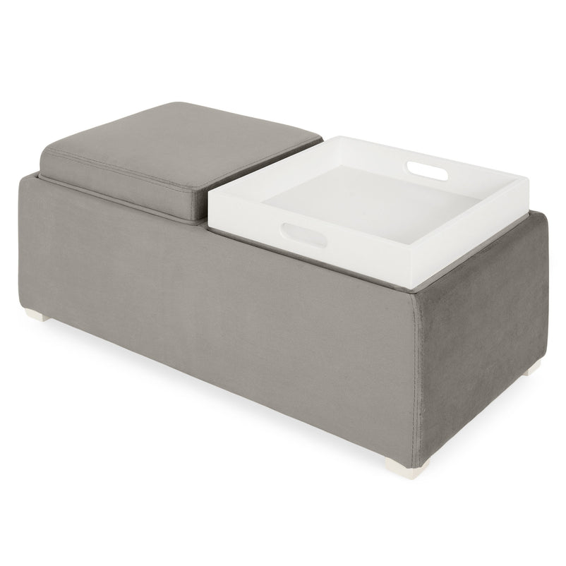 CUBIX Banchetă cu spațiu depozitare, stofă