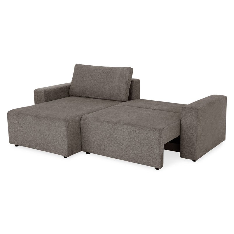 FRIDO Colțar extensibil, șezlong interschimbabil, ladă depozitare, stofă