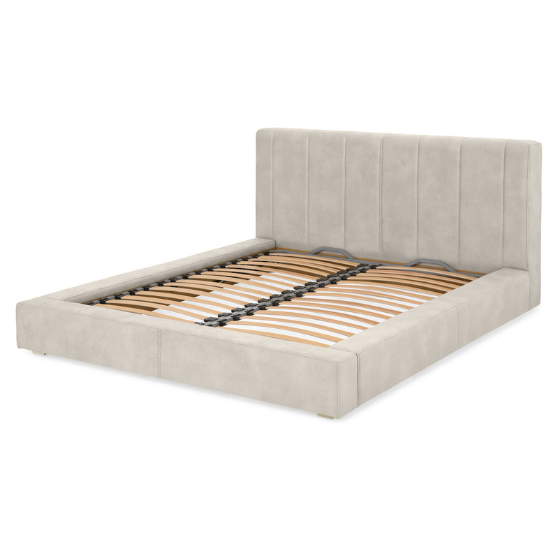 NORDEND Pat tapițat, 160x200cm, somieră rabatabilă și ladă incluse