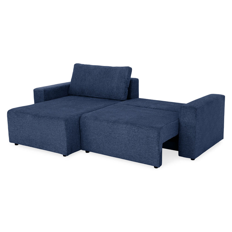 FRIDO Colțar extensibil, șezlong interschimbabil, ladă depozitare, stofă