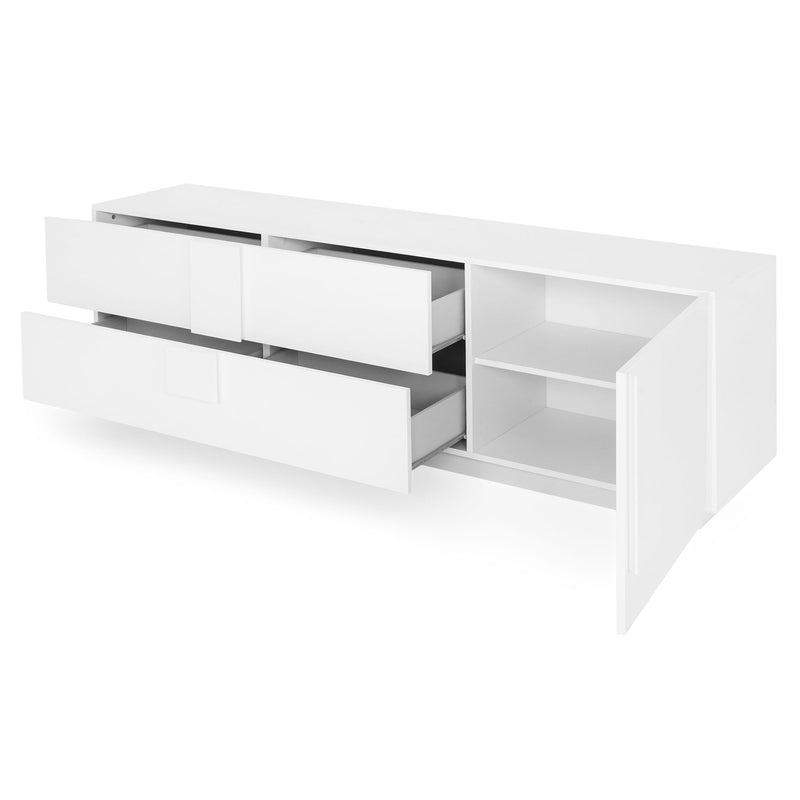 DEVON Comodă TV 1 ușă, 2 sertare