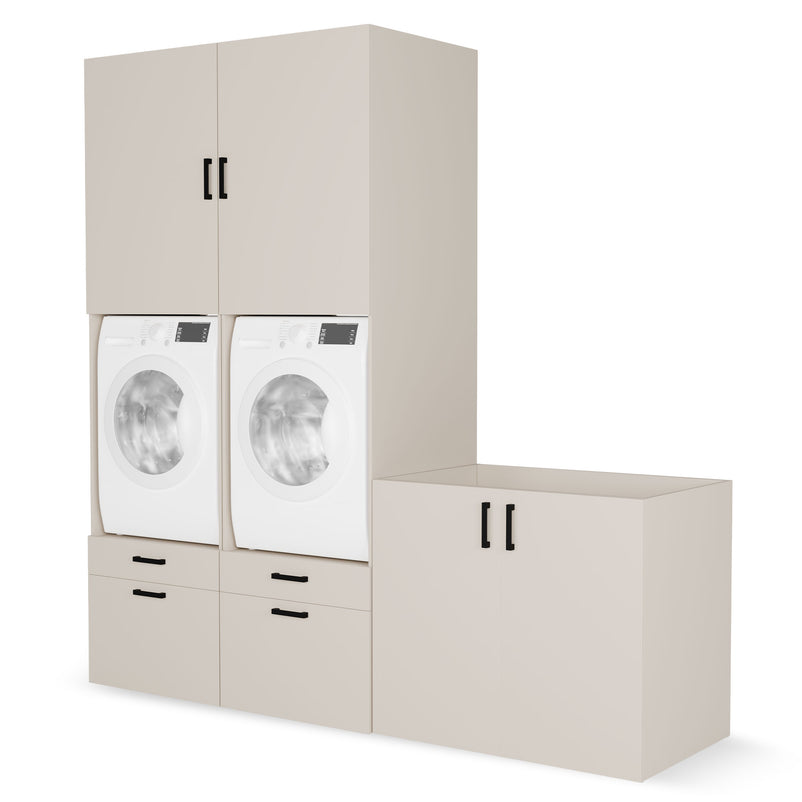 WASH&STORE Set mobilier baie, 5 piese dulapuri baie mașină spălat/uscător